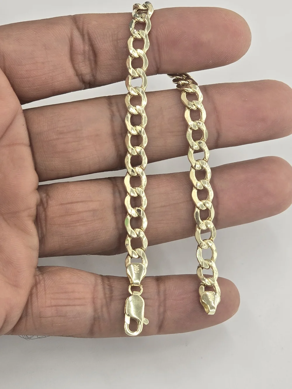 10k Real Gold Cuban Bracelet 6.2mm 8 Inches
